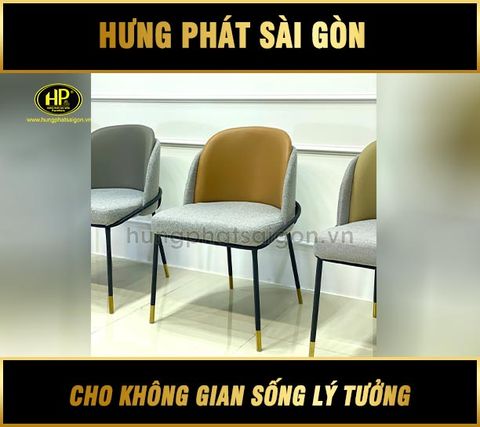 Ghế Ăn Decor Chân Sắt Mạ Vàng GH-17