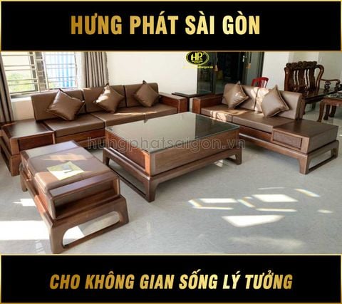 Ghế Sofa Gỗ Sồi Sang Trọng HS-19