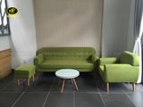 Sofa băng màu xanh hiện đại H-59