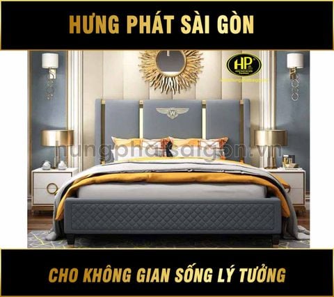 Giường Ngủ Hiện Đại Bọc Da Cao Cấp GD-10