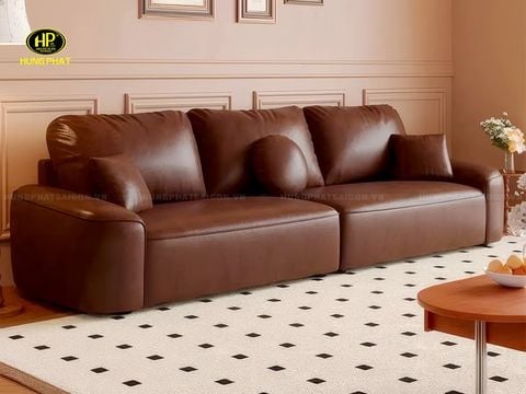 Sofa Băng Bọc Da Khung Gỗ Tự Nhiên Chịu Lực H-703
