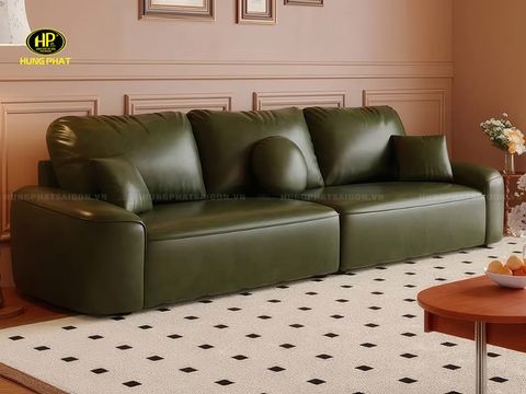Sofa Băng Bọc Da Khung Gỗ Tự Nhiên Chịu Lực H-703