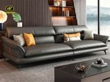sofa băng bọc da hàn quốc sang trọng h-700 màu đen