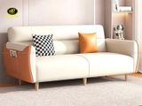 Sofa da Hàn Quốc băng dài cho phòng khách hiện đại H-701
