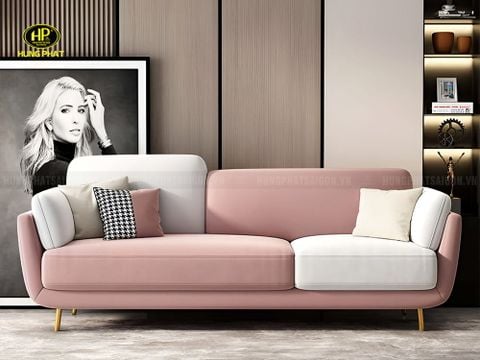 Sofa Băng Vải Nhung Cao Cấp H-262 màu hồng