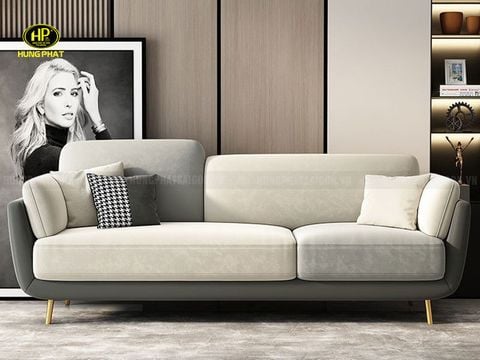 Sofa Băng Vải Nhung Cao Cấp H-262 màu xám