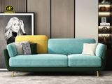 Sofa Băng Vải Nhung Cao Cấp H-262 màu xanh