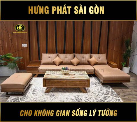 Sofa Gỗ Sồi Tự Nhiên Sang Trọng HS-881A