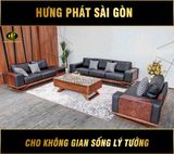 sofa go sang trong phong khach hs 105