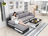 Sofa Vải Góc L màu xám H-85