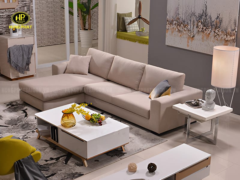 Sofa góc vải phòng khách hiện đại H-256