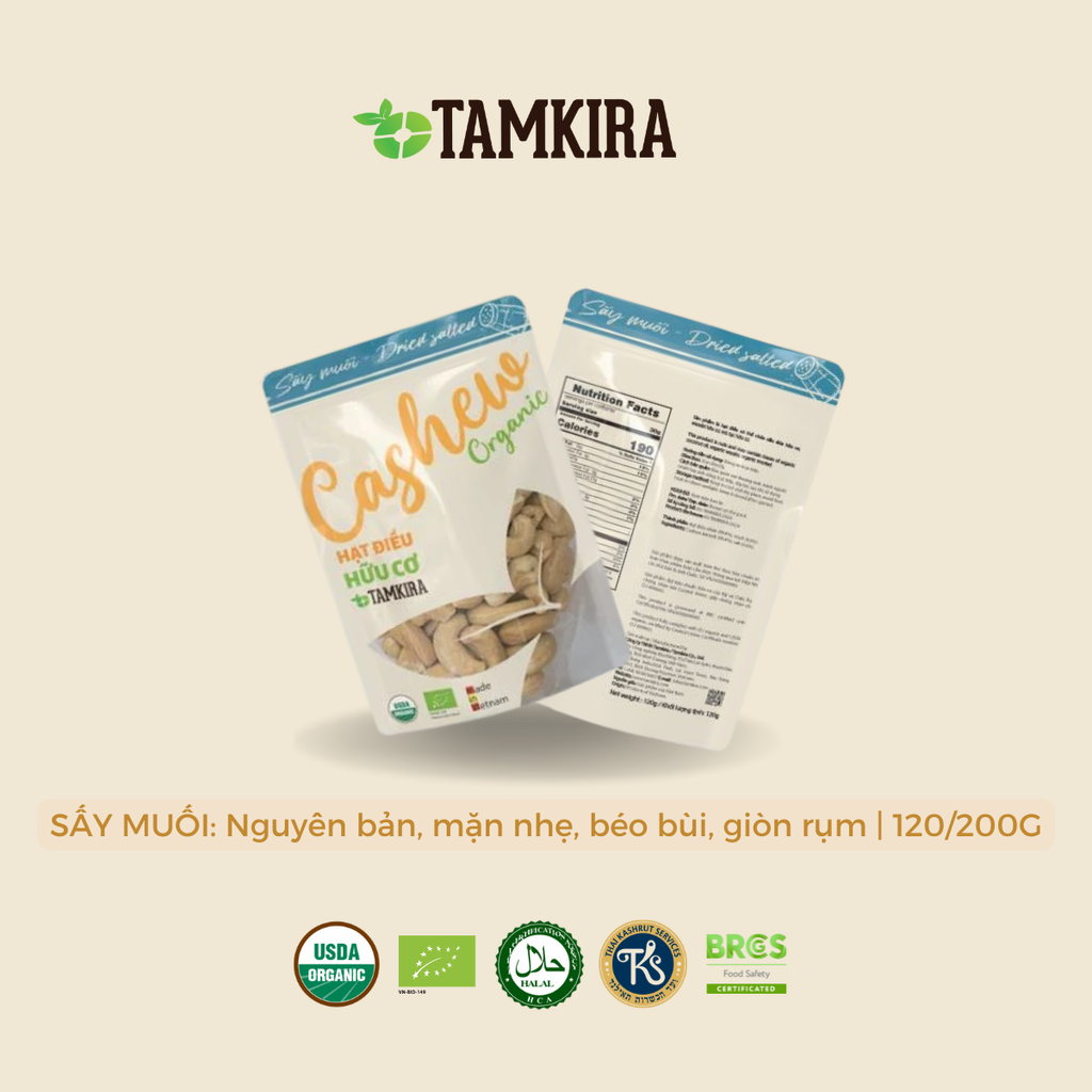 HẠT ĐIỀU HỮU CƠ SẤY MUỐI