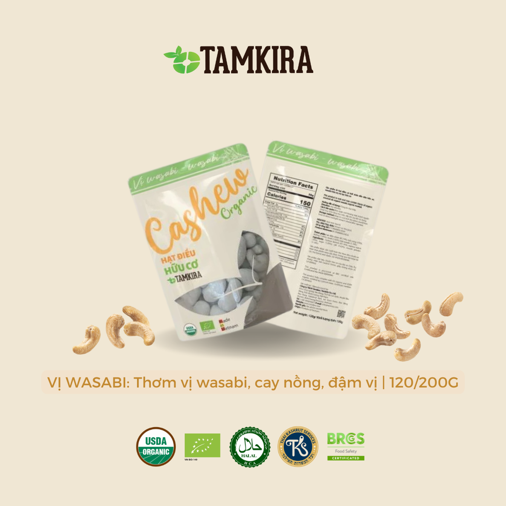 HẠT ĐIỀU HỮU CƠ VỊ WASABI
