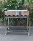 Bếp nướng than bằng inox ngoài trời size 50x80x75 cm (Bếp BBQ)