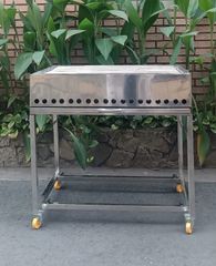 Bếp nướng than bằng inox ngoài trời size 50x80x75 cm (Bếp BBQ)
