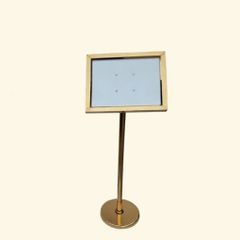Bảng chỉ dẫn inox A3 màu vàng