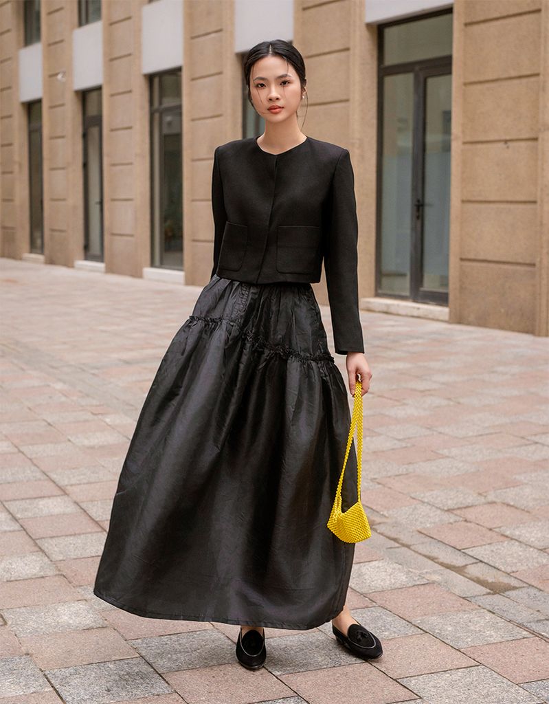  Chân váy Nov23 Countryside đen 