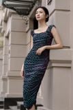  Đầm Nov23 Dotdress xanh teal 