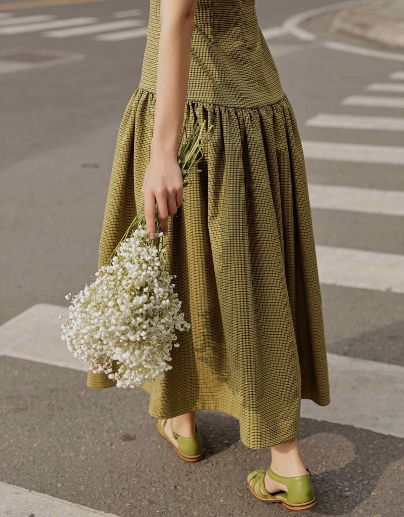  Đầm Checka Flower 