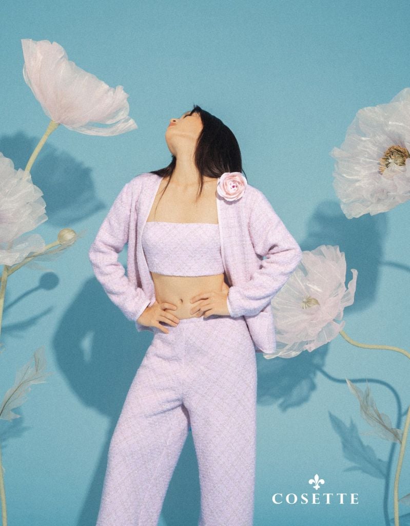  Quần vải xéo bố hồng 