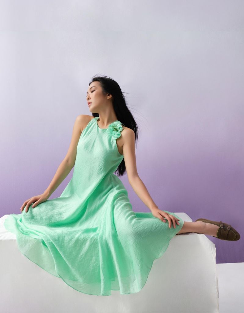  Đầm Lily Fairy xanh neon 