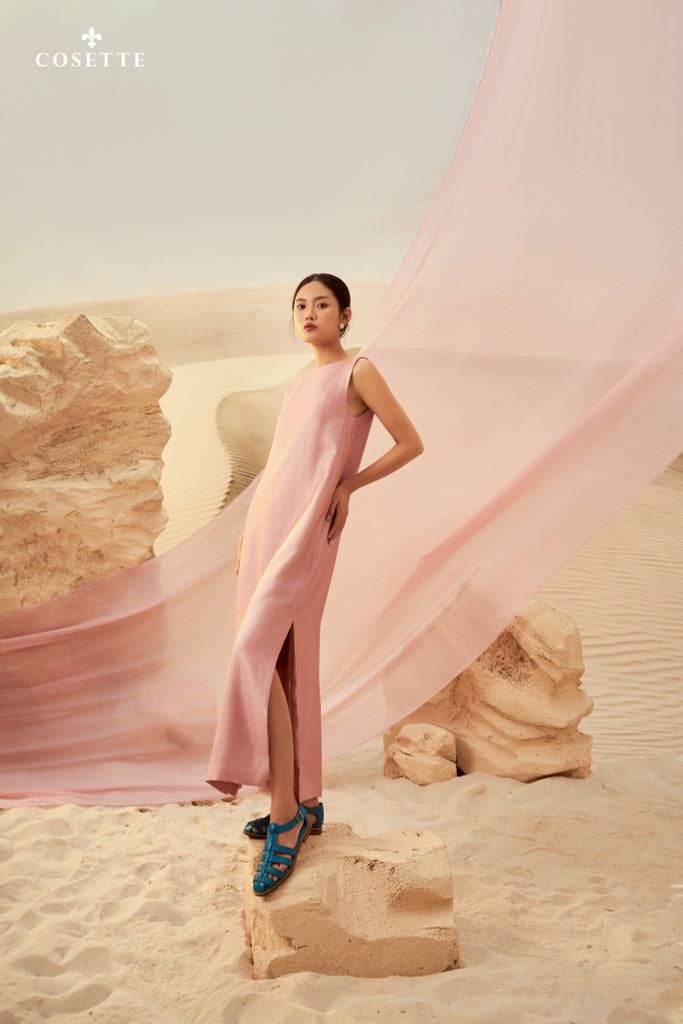  Đầm Silkroad Monks RougePink 