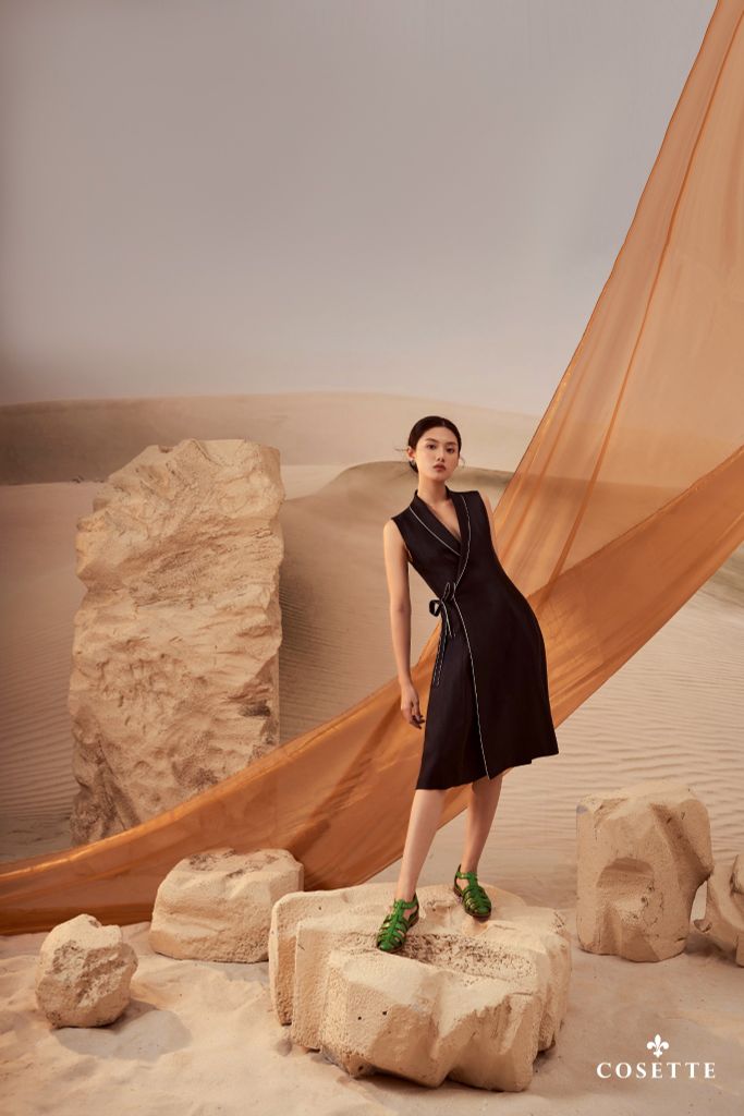  Đầm CWS Chiles Midnightblue-WL 