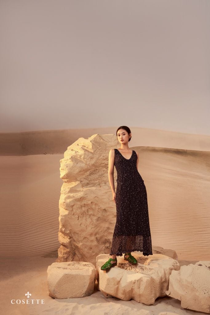  Đầm Silkroad Sandveil Midnightblue 