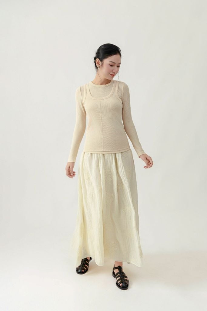  Chân váy Nina Bushes Creamwhite 
