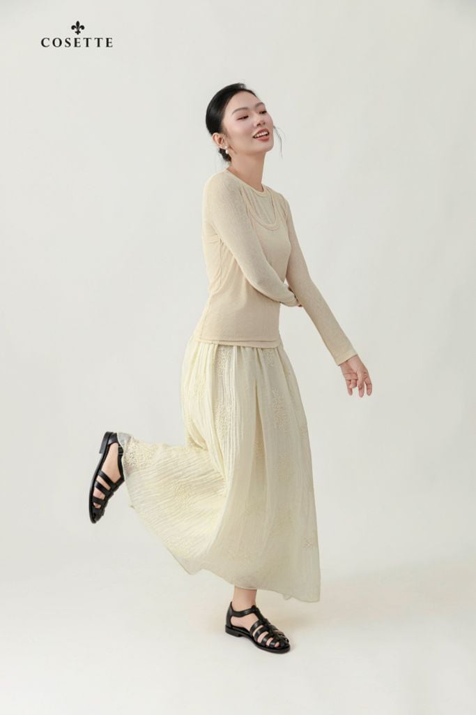  Chân váy Nina Bushes Creamwhite 