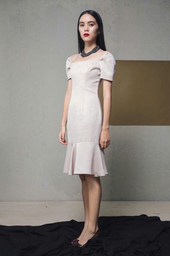  Đầm bo tay thun 