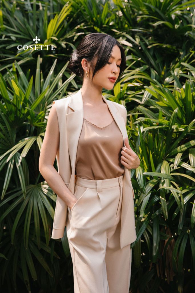  Quần tây kem basic 