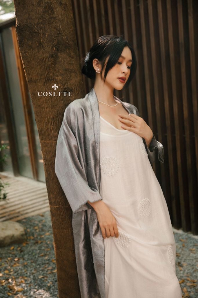  Áo kimono xanh xám 