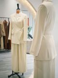  Quần tây Dressmate 2 bản lưng kem 