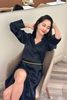 Đầm đắp vạt cổ trụ đen