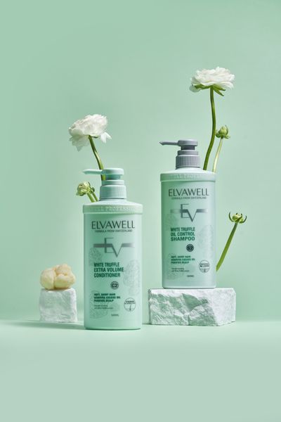  (1000ml) Cặp dầu gội giảm rụng tóc sạch dầu bết Elvawell 