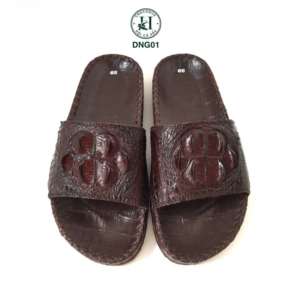 Dép da gù cá sấu DNG01 – Quai ngang thiết kế riêng, đẳng cấp độc bản