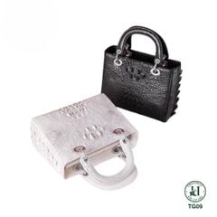 TG09 – Túi Dio da gù cá sấu thật màu đen | Thanh lịch – Cá tính – Vượt thời gian