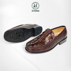Giày lười đế cao da đuôi cá sấu thật 100% - GTD600, thủ công tinh xảo, khẳng định đẳng cấp quý ông