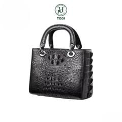 TG09 – Túi Dio da gù cá sấu thật màu đen | Thanh lịch – Cá tính – Vượt thời gian