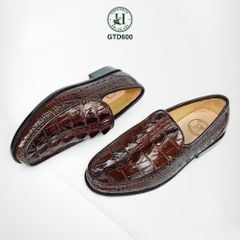 Giày lười đế cao da đuôi cá sấu thật 100% - GTD600, thủ công tinh xảo, khẳng định đẳng cấp quý ông