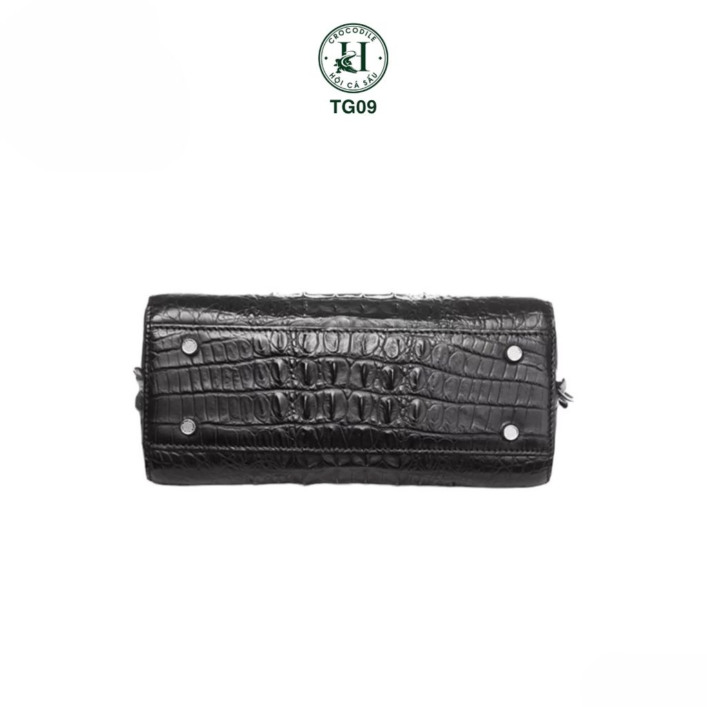 TG09 – Túi Dio da gù cá sấu thật màu đen | Thanh lịch – Cá tính – Vượt thời gian