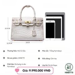HMBT79 – Túi xách tay da cá sấu Himalaya cao cấp | Thanh lịch tuyệt đối – Đẳng cấp độc quyền