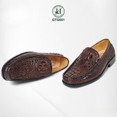 Giày lười đế cao da gù cá sấu thật 100%, phong cách mạnh mẽ – đẳng cấp - GTG601