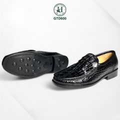Giày lười đế cao da đuôi cá sấu thật 100% - GTD600, thủ công tinh xảo, khẳng định đẳng cấp quý ông
