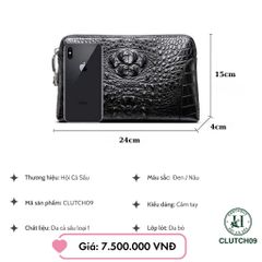 Clutch da cá sấu CLUTCH09 là biểu tượng của sự sang trọng, đẳng cấp và quyền lực