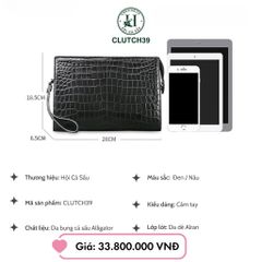 Clutch da cá sấu CLUTCH39 là biểu tượng của sự sang trọng, đẳng cấp và quyền lực