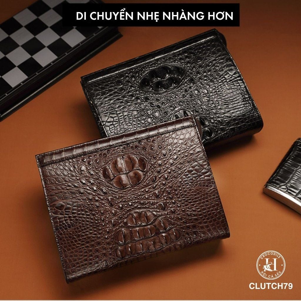 Clutch da cá sấu CLUTCH79 là biểu tượng của sự sang trọng, đẳng cấp và quyền lực