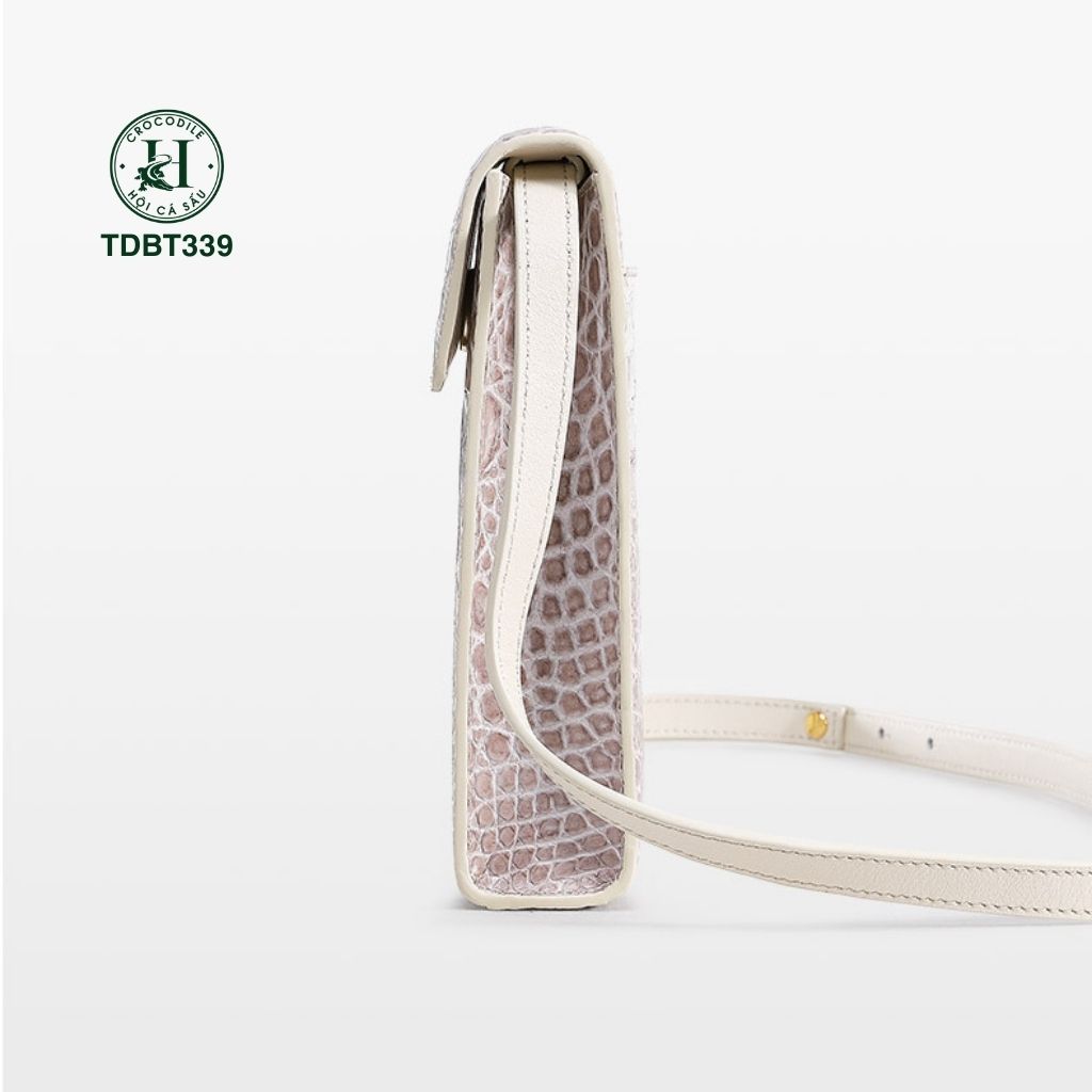 Túi đeo da cá sấu bạch tạng Thái Lan TDBT339 | Thiết kế thủ công cao cấp