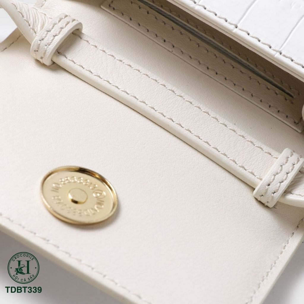 Túi đeo da cá sấu bạch tạng Thái Lan TDBT339 | Thiết kế thủ công cao cấp